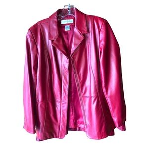 Preston & York red leather jacket